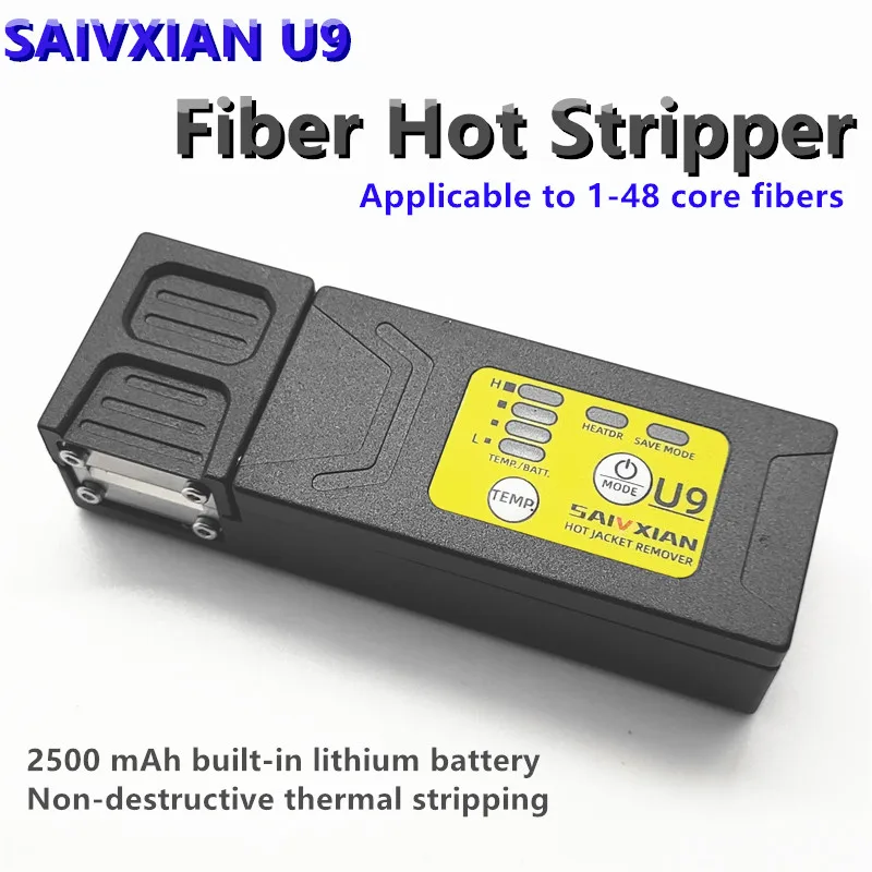 

SAIVXIAN U9 Fiber Thermal Stripper Pliers Heated Optical Wire Stripping Slitter Ribbon Fiber Hot Stripper Cable Fusion Tool