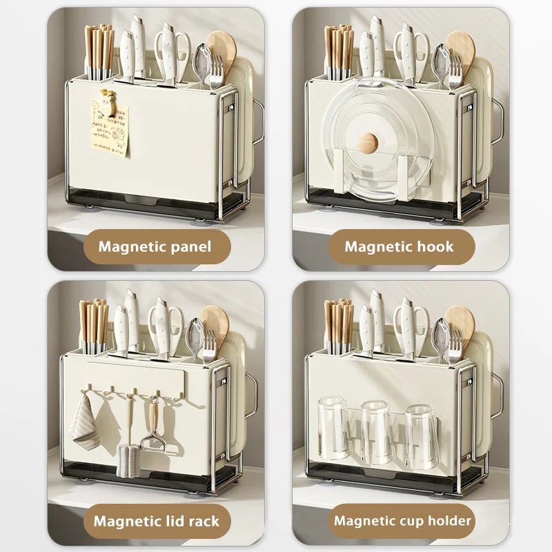

Household Multifunctional Countertop Chopping Board Storage Rack Kitchen Knife Rack Cutting Board Storage Racks