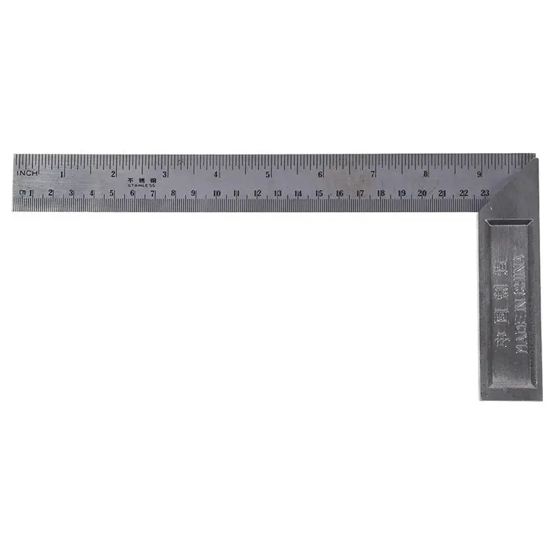 ABRI-4X 90 Degree 25Cm Length Stainless Steel L-Square Angle Ruler