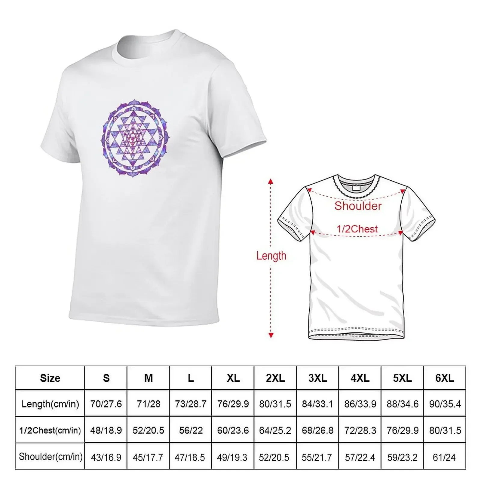 Purple Sri Yantra Lotus Mandala Hinduism T-Shirt anime t shirts cute clothes Men's t shirts