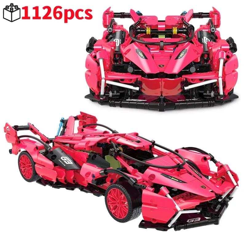 

852 шт. 1:14 комплекты для сборки спортивных автомобилей, техническая гоночная модель спортивного автомобиля, строительные блоки, городские механические скоростные игрушки, подарок для детей и взрослых