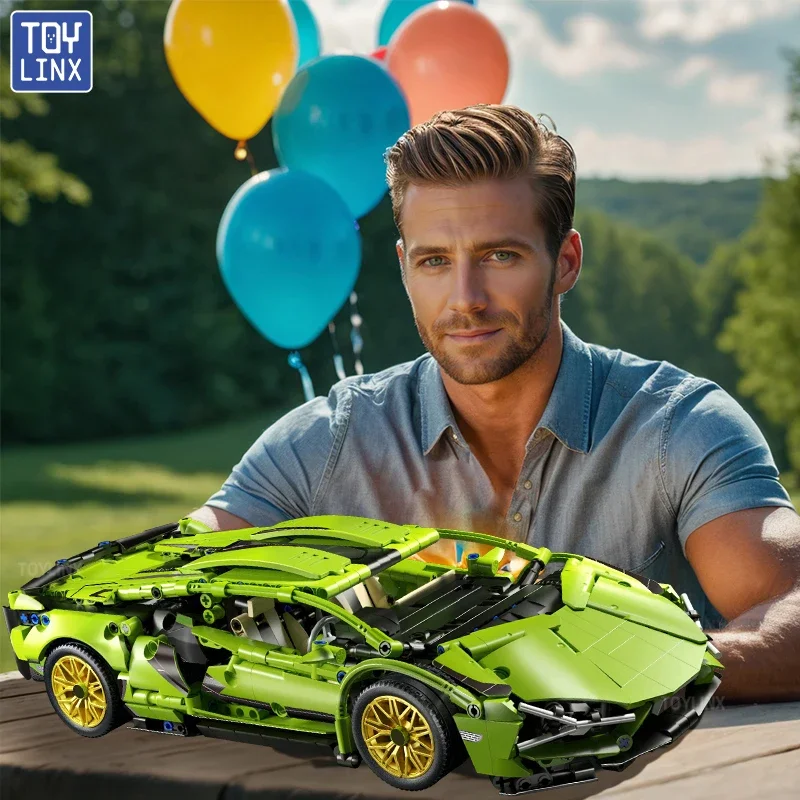 Technische Bausteine Auto 913PCS Racing Sport Geschwindigkeit Fahrzeug Modell Stadt Mechanische Super Ziegel Puzzle Spielzeug für Sammeln