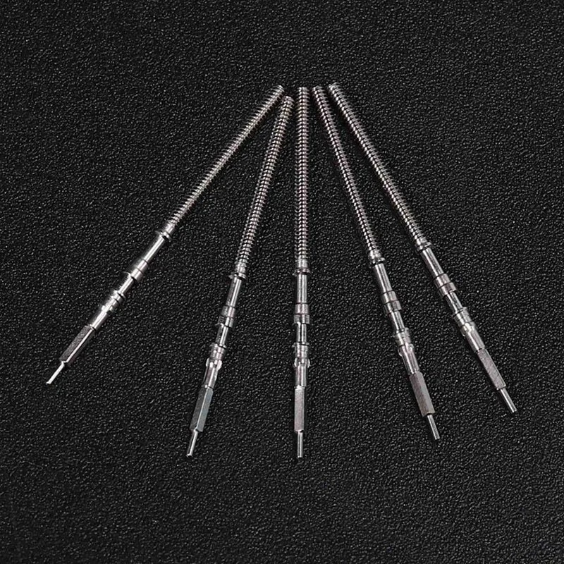 100Pcs Movement Watch Steel Stem Crown Kit Watch Of Parts NH35 NH36 NH38 NH39 Movement Watch Stem Spare Parts