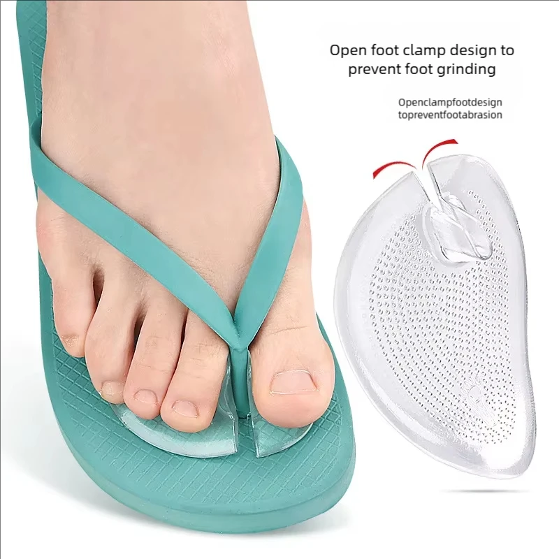 Silicone Slipper Forefoot Pads, Flip-Flop Pads, Foot Care Massage Pads, Non-Slip Cushioning