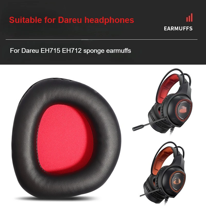 

For Dareu EH715 Earphone Cover EH712 V350 Earphone Sponge Cover,Headset Ear Pads, Repair and Replacement of Earmuffs Head Beam