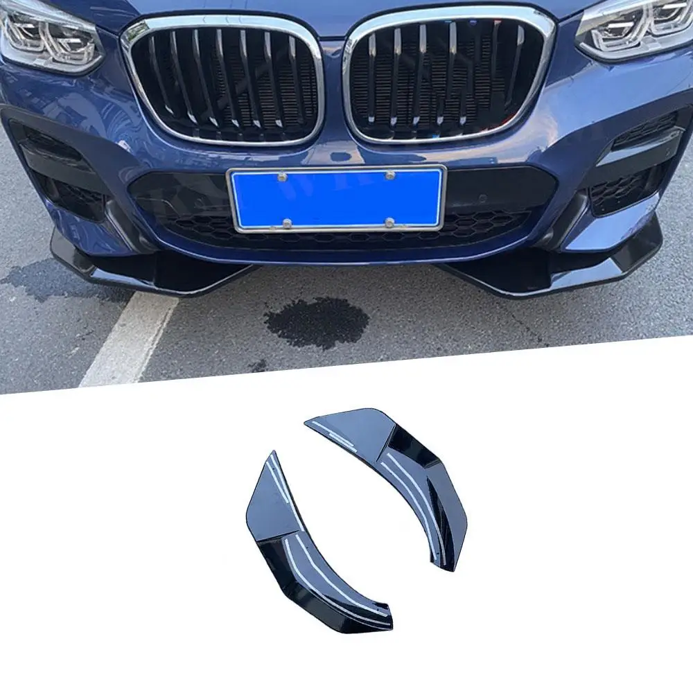 

2Pcs/set Front Bumper Lip Chin Splitters for BMW X3 G01 X4 G02 M Sport 2019 - 2021 Gloss Black Front Chin Splitters Body Kit