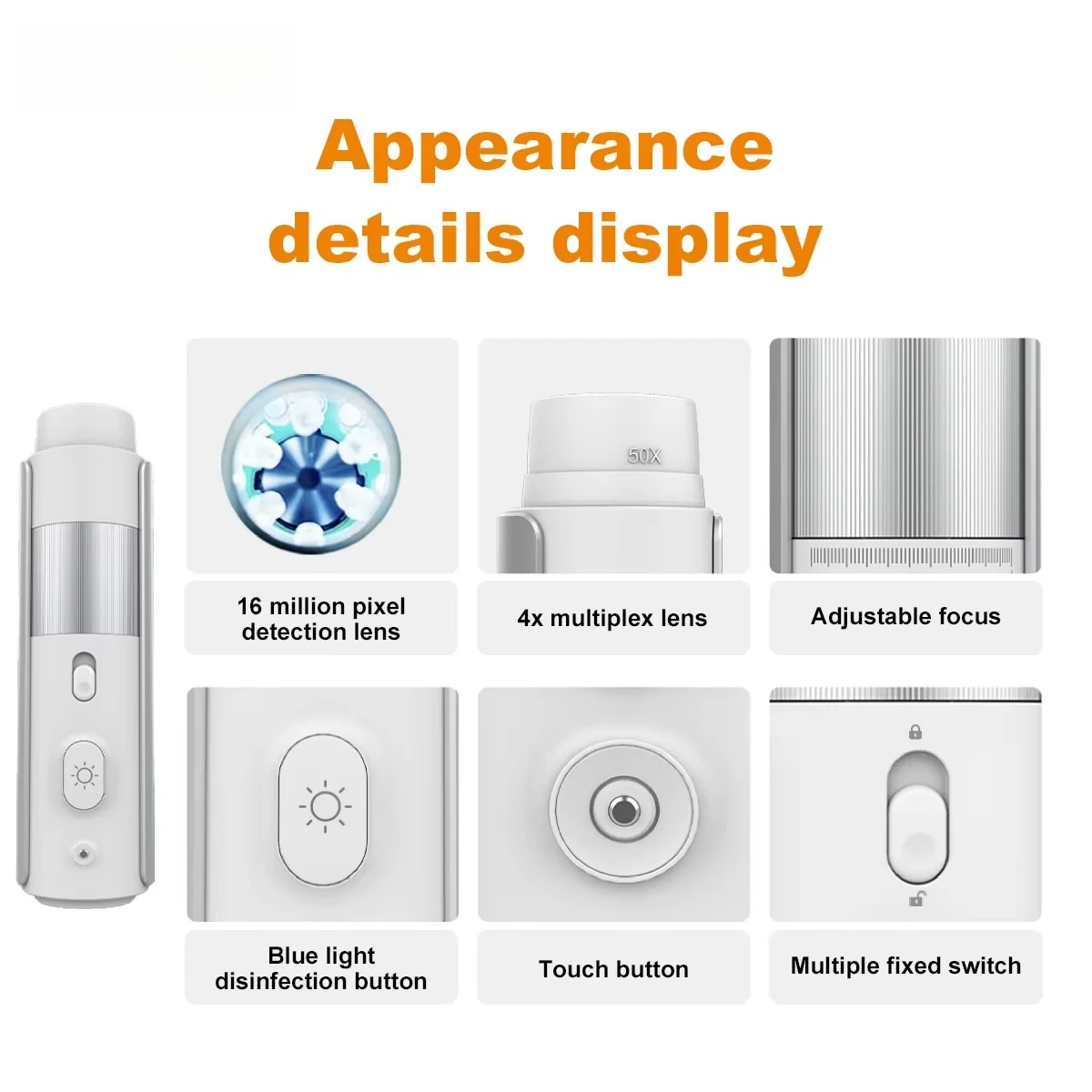 Tricocamera Wifi Hair Analysis, Follicle Analyzer, Scalp Scanner, Hair Care Machine, Portable Skin Detection Device