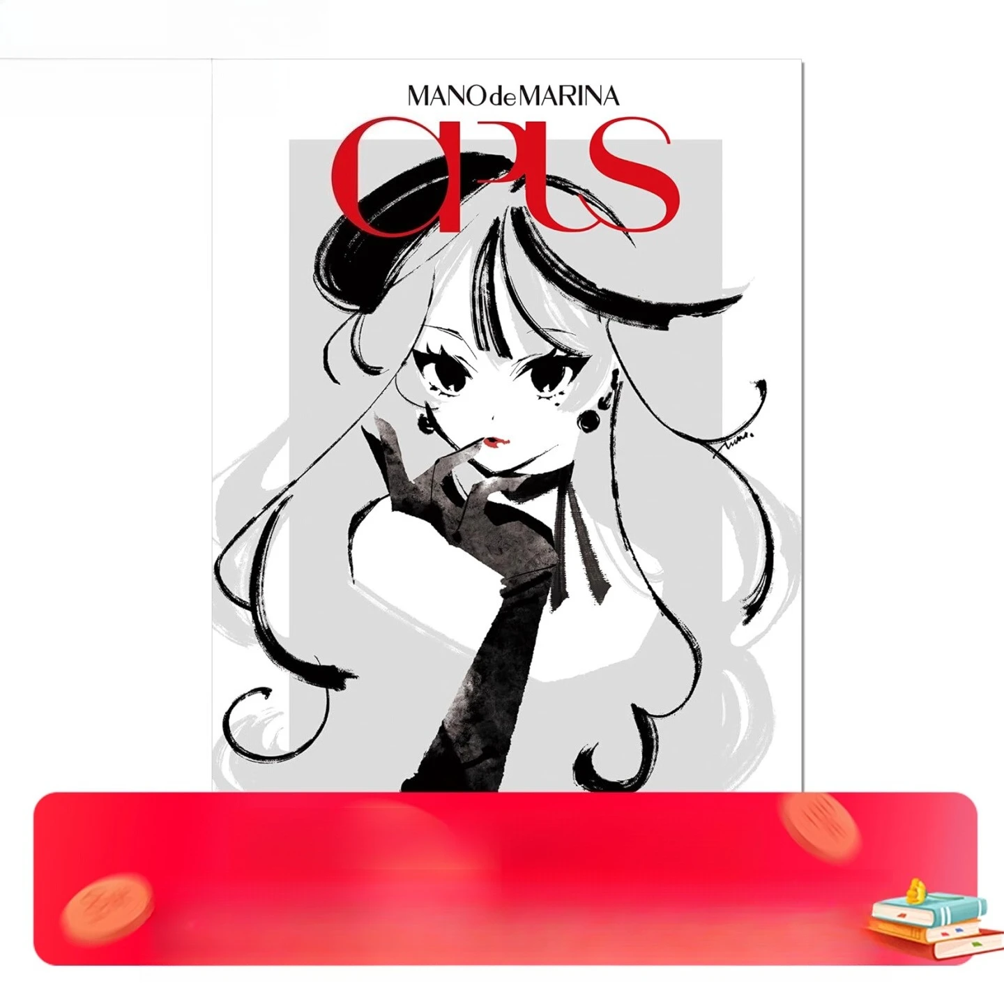 

OPUS Madomarina Art Book First Illustration Collection Color and Line Art Genkosha Original Japanese