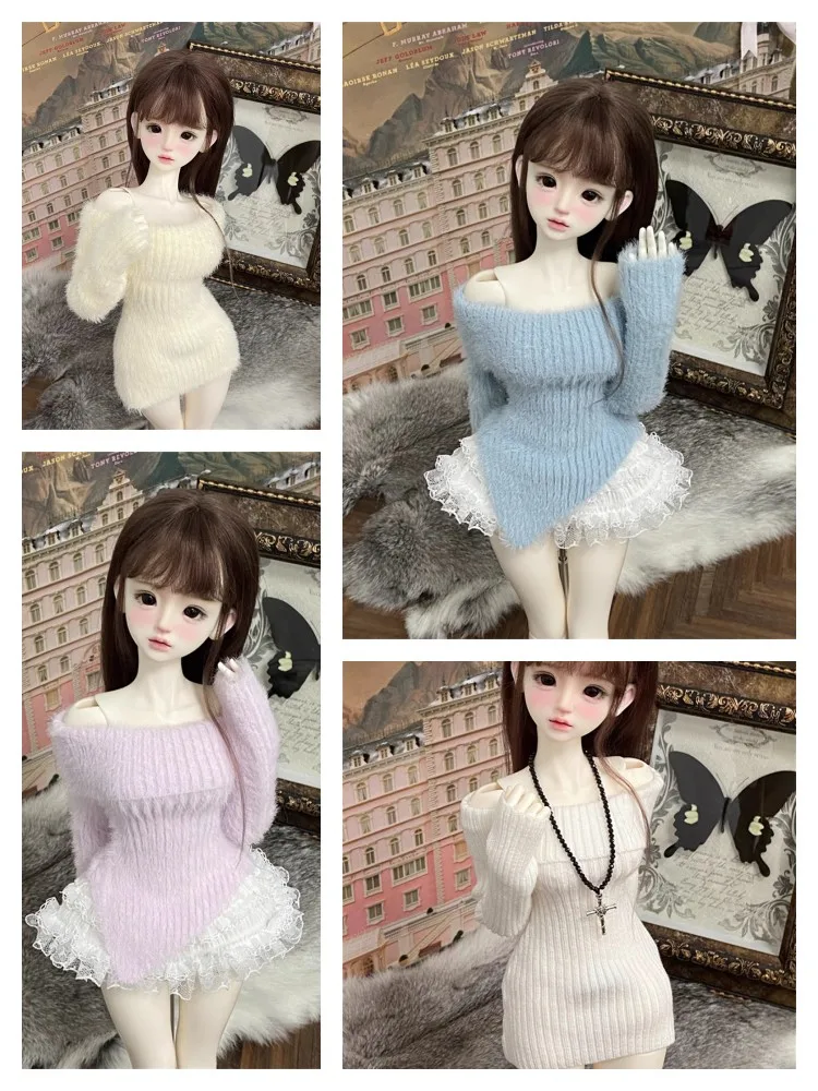 

BJD Doll Clothes for 1/4 Dolls Sweet Skirt Sweater Dolls Clothing Accessories(Excluding Dolls)