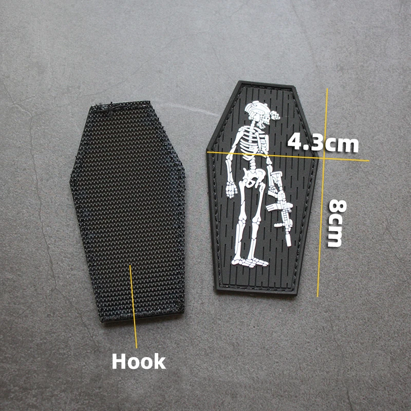 Projektmonark parches tácticos luminosos 3D de PVC con brillo nocturno - imagen 5