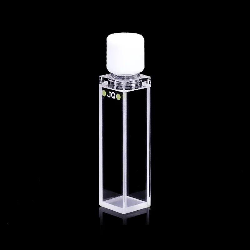 10mm Quartz fluorescence cuvette cell with screw cap
