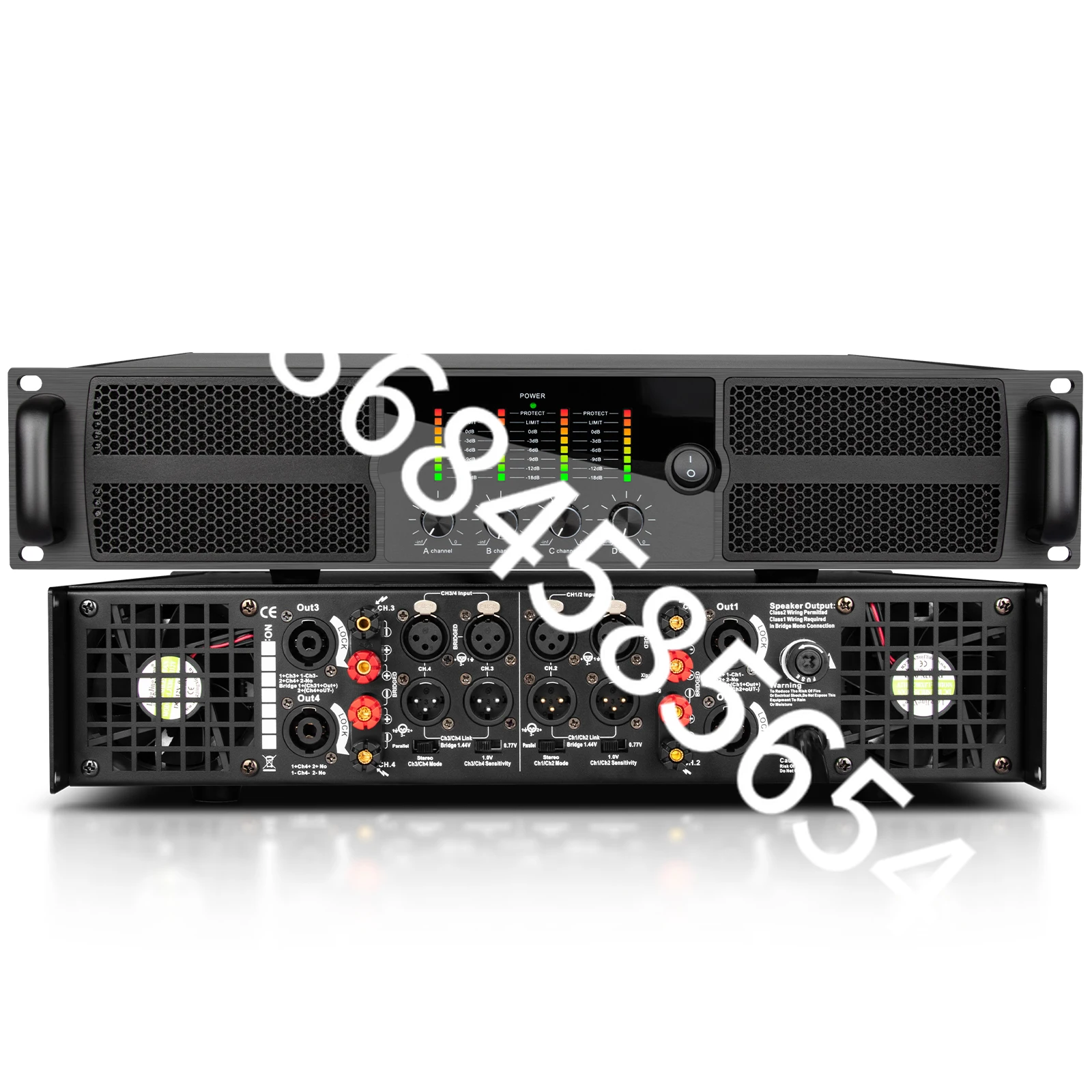 

Hight Quality GM12 Power Amplifier Professional 800W*4 for Home Use Karaoke Stage