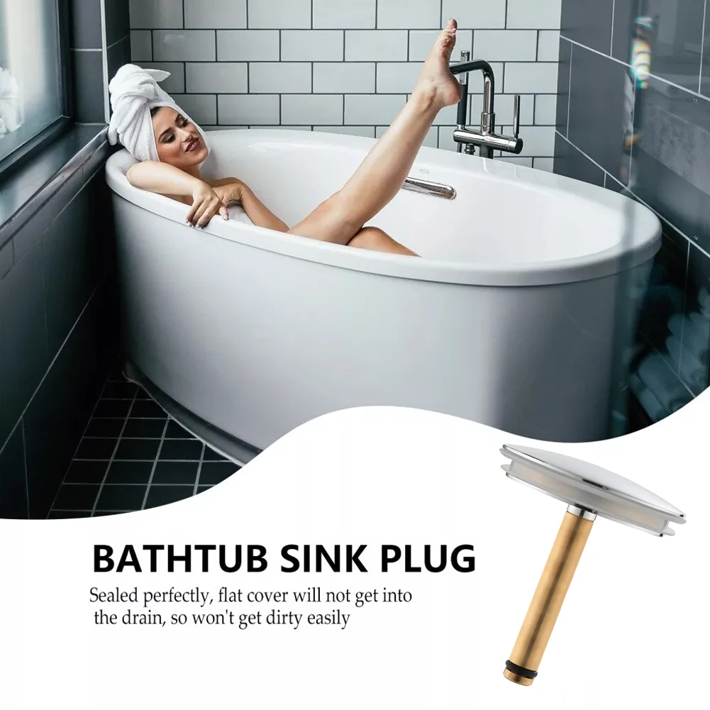 1 Pcs 44mm Bathtub Drain Stopper Bathroom Bath Replacement Tub Sink Waste Brass Bathroom Hardware Fittings