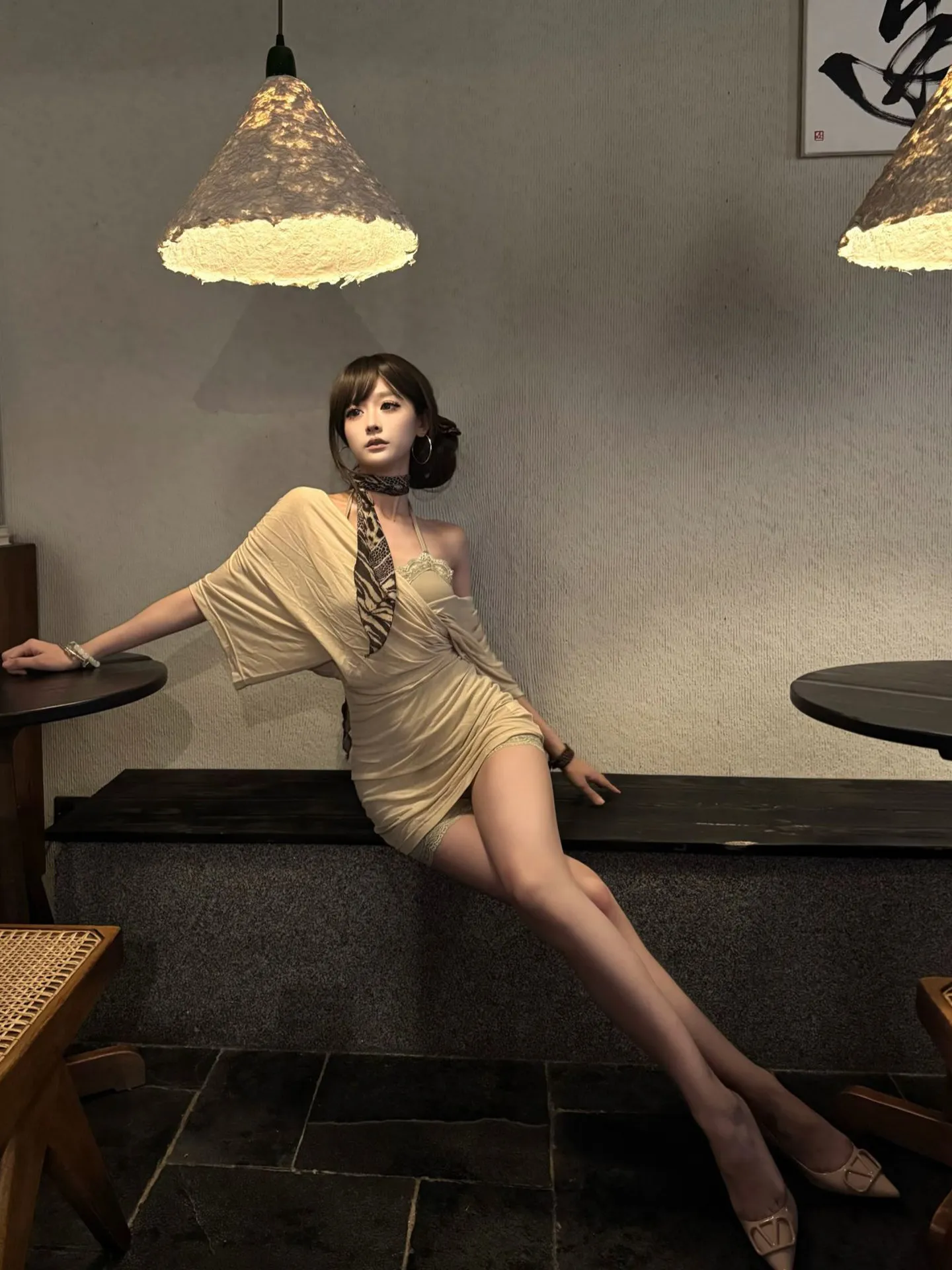 

Женская футболка Pure Desire с V-образным вырезом, рукавами «летучая мышь» и облегающим кроем, повседневная, для работы и отдыха