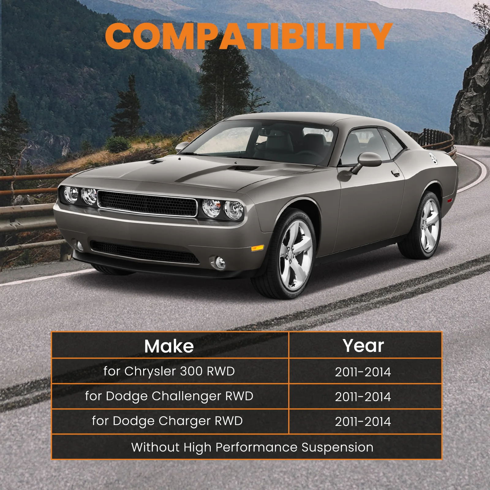 닷지 충전기 2011-2019 RWD K용 전면 컨트롤 암 스웨이 바 타이로드 16개 010536    K 620178 , K 010536   K 010535   K 010534