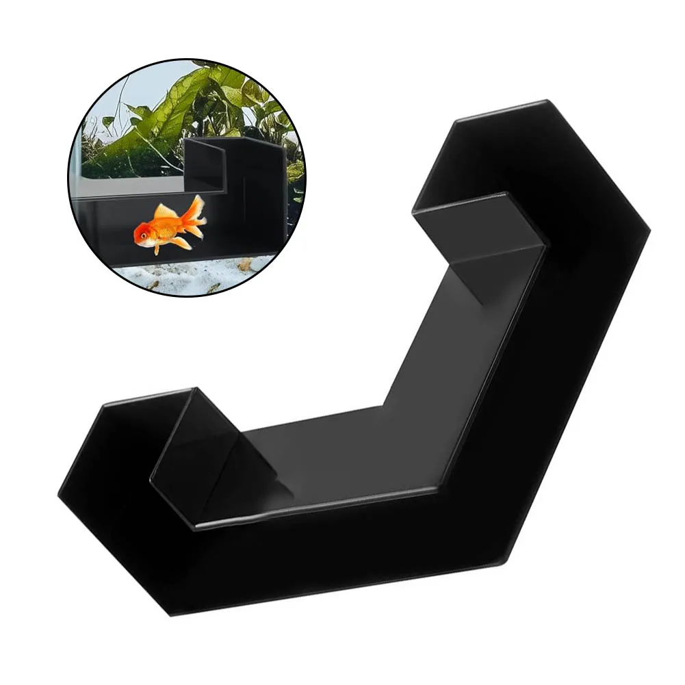

Plastic For Fish Tank Viewing Tunnel for Shrimp and Small For Fish Shelter 12.5 cm x 12.5 cm x 5.5 cm x 3.5 cm Black White