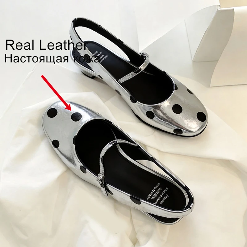 Women's Real Leather Low Heel Sandals – Party Wedding Shoes