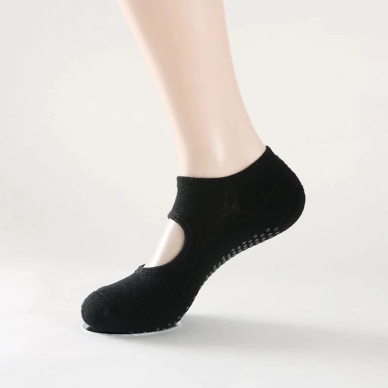 

1/2/3pairs Backless Fitness Yoga Socks Cotton Women Sport Pilates Socks Ballet Dance Slippers Barefoot Sock Workout For Gym