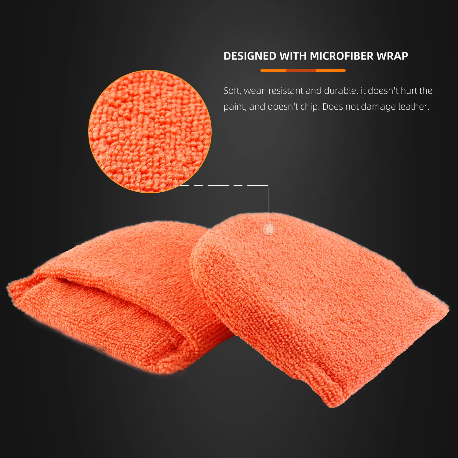 SPTA 10Pcs 125mm Microfiber Car Wax Applicator Pad Polishing Sponge for Auto Wheel Hub Paint Cleaner