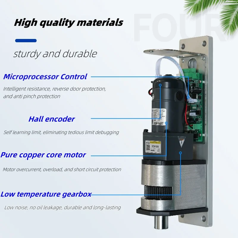 Motor Gerbang Ayun Otomatis Tahan Air, Beban Maksimum 230KG, Pemasangan Samping, Penutup Gerbang Otomatis untuk Luar Ruangan, Penjualan Langsung Pabrik