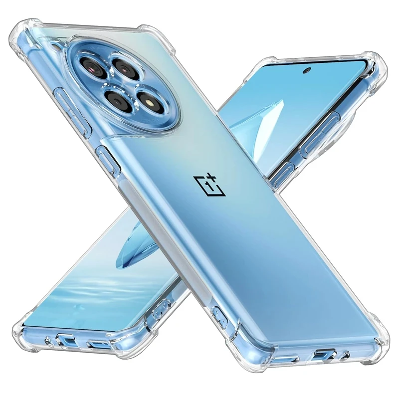 Wstrząsoodporna poduszka powietrzna obudowa TPU dla OnePlus 12 12R jeden Plus 11 11R 10 Pro 10T pokrowiec ochronny przezroczysty silikonowy Capa Fundas Coque