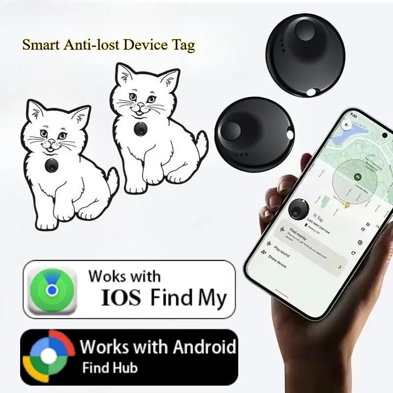 

Android/IOS Locator Anti-lost Smart Tag Bluetooth Tracker Key Item Wallet Keychain Finder Use Find My Or Find Hub