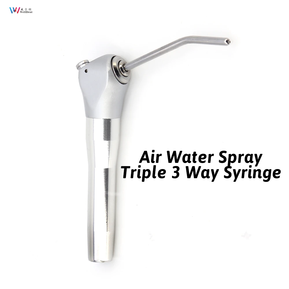 Dental Air Water Spray Triple 3 Way Syringe Handpiece Dental Chair Accessories With Two Water Gun Nuzzle Air Water Syringe