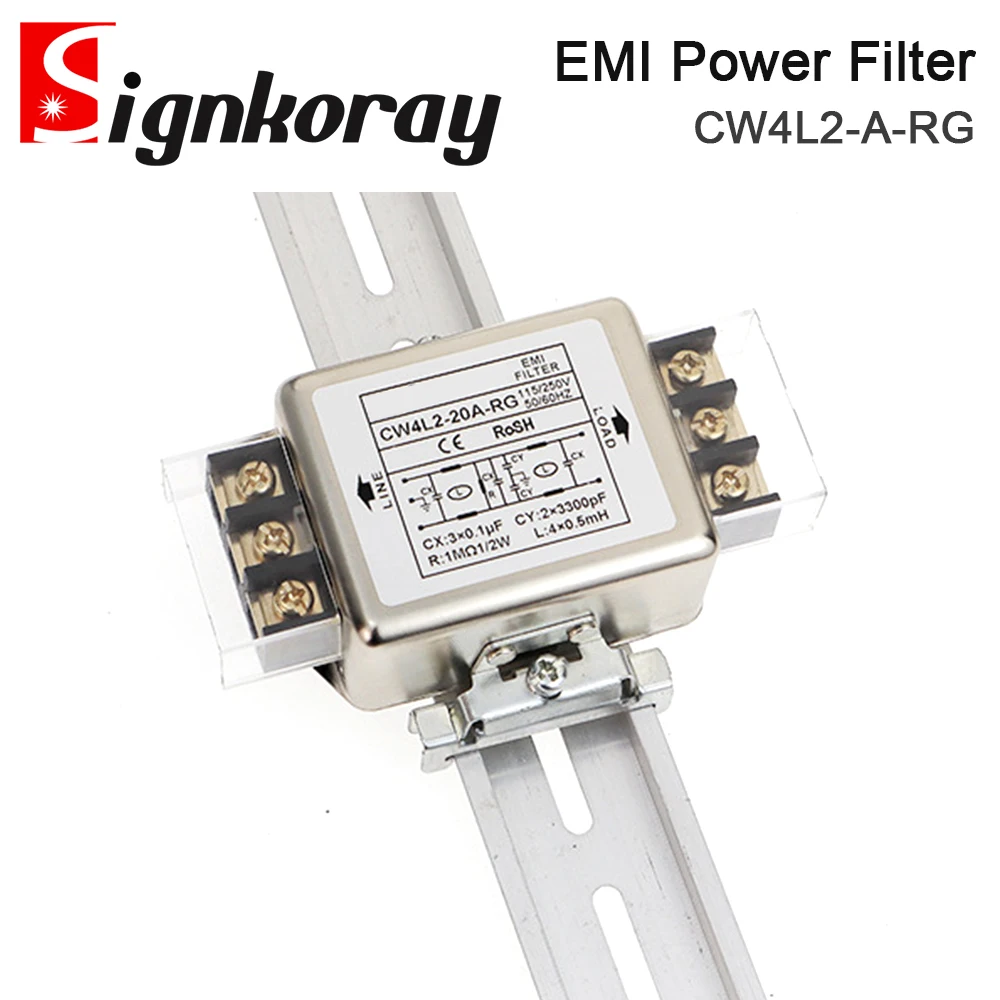 SignkoRay-filtro de potencia EMI, purificación de interferencias monofásica, CW4L2-A-RG, CA 220V