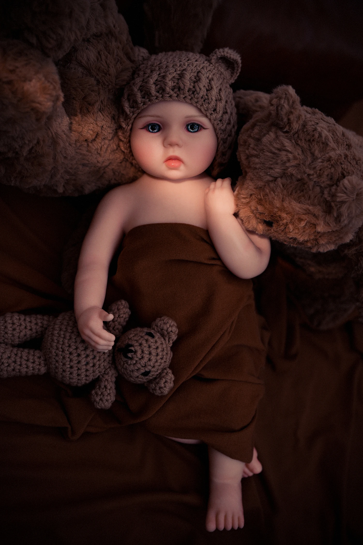 40 cm echte weiche Silikon-Reborn-Puppe, realistische Neugeborene, Jungenpuppen für Sammler und Spiele, 40,6 cm große Kleidung im Lieferumfang enthalten