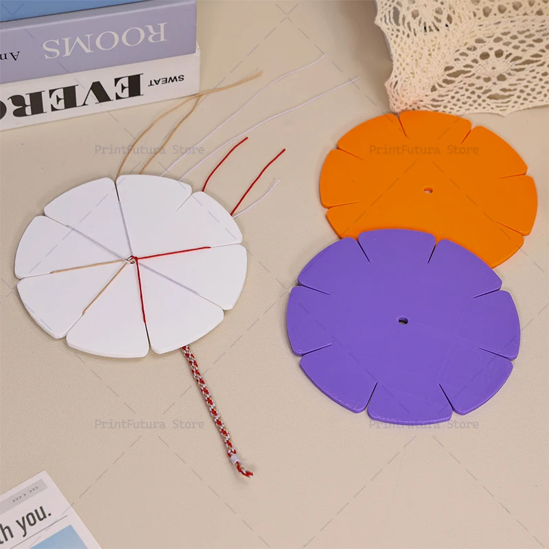 3D Printed Round Bracelet Knitting Kumihimo Disc Disk Tray Braided Rope Knot Weaving Jewelry Desgin Board Jewelry Weaving Tool