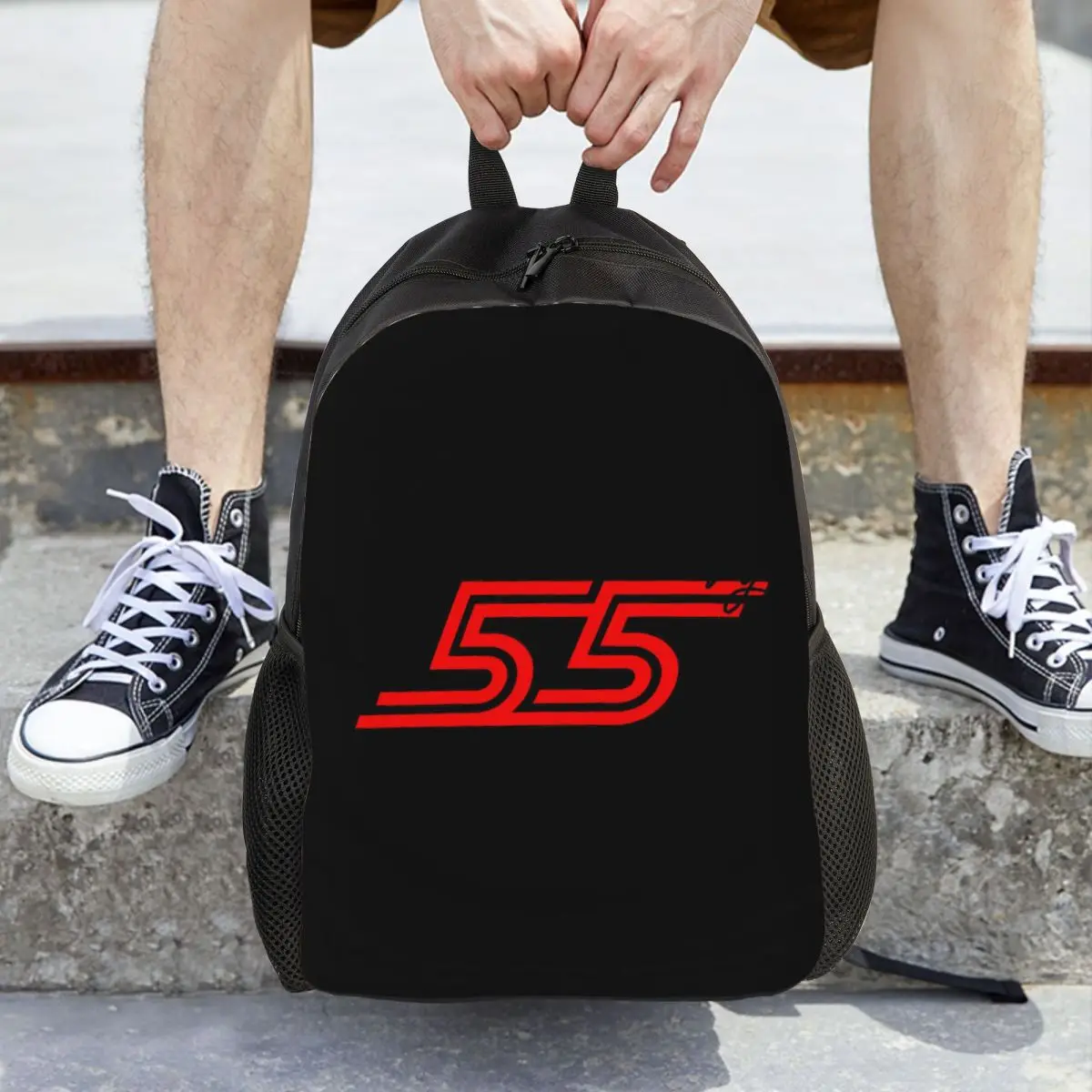 carlos-sainz-jr-f1-assinatura-grafico-escuro-mochila-venda-quente-mochila-criancas-bookbag-saco-de-escola-sacos-de-ombro-para-homens