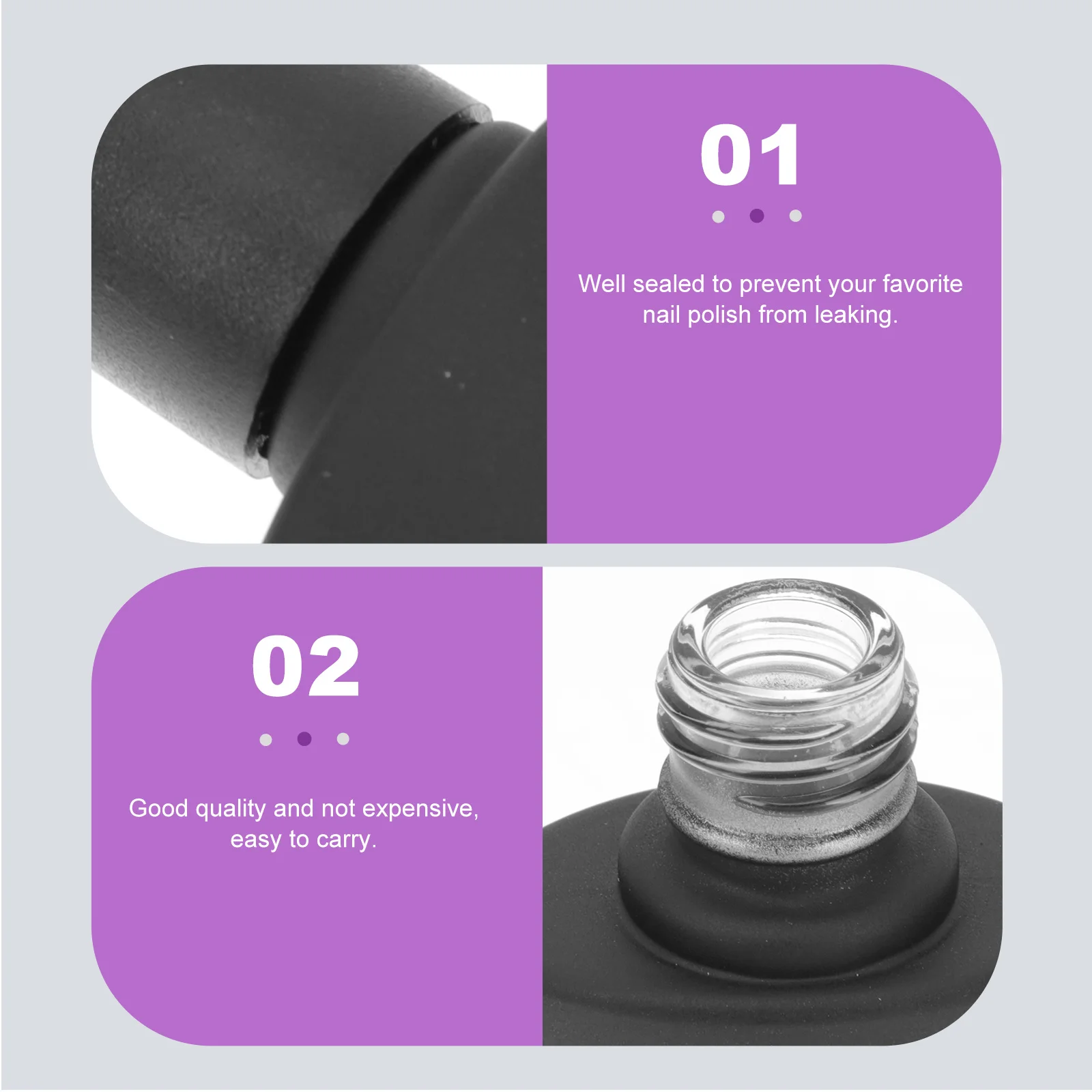 10 Uds. Botellas de esmalte de uñas con forma oblata, herramientas de almacenamiento de barniz de uñas recargables portátiles, suministros de manicura femenina