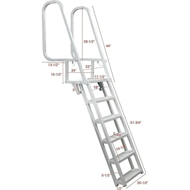 Low-cost aluminum swimming pool accessories boat boarding ladder