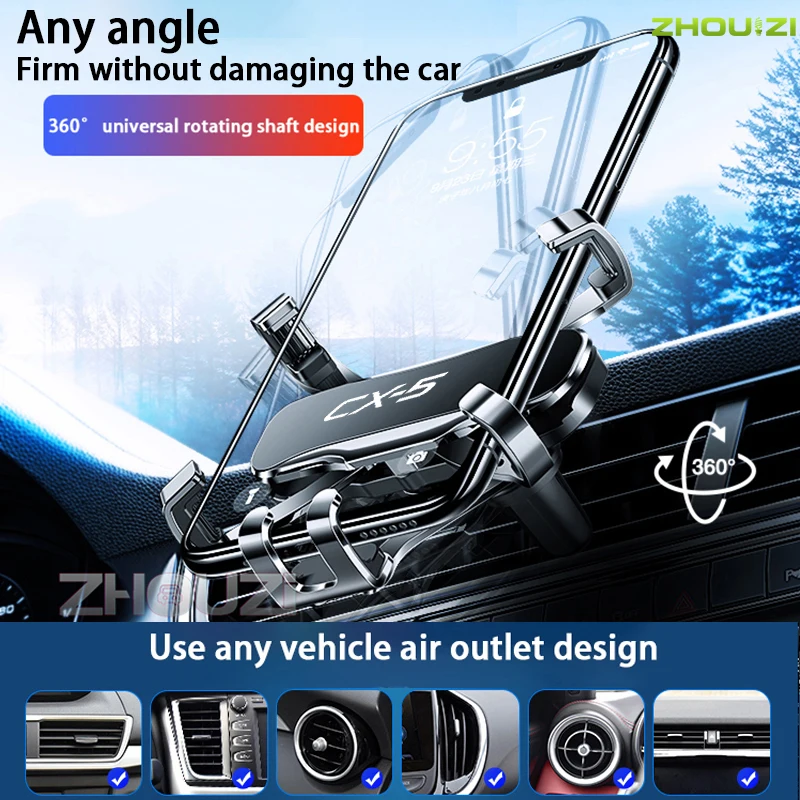 Kép 6: Autó Mobil telefon birtokosa számára Mazda CX-5 2015-2022 CX8 2019-2022 Ária Áristom mounts állni GPS Cefre Hajózás Horgolótű accessor