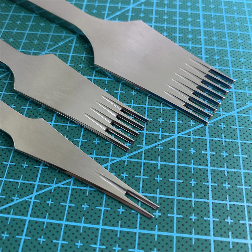 RCIDOS Reverse Stitching Hex Hole Puncher,JAYME Manual Leather Punching Claw Hitting pricking Iron,2.45/2.7/3.0/3.38/3.85/4.0mm