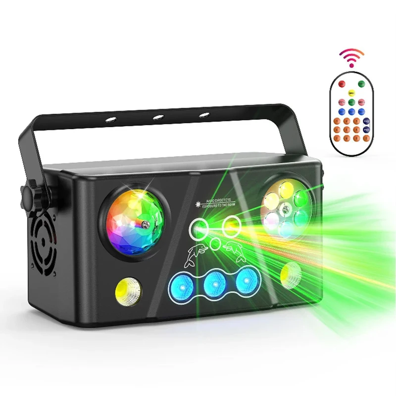 RGB Animatie Beam Scanner Podium 5 IN 1 Effect Laserlicht Projector DJ Disco Bar Club Party Dance Bruiloft Kerst Effect Show Lamp