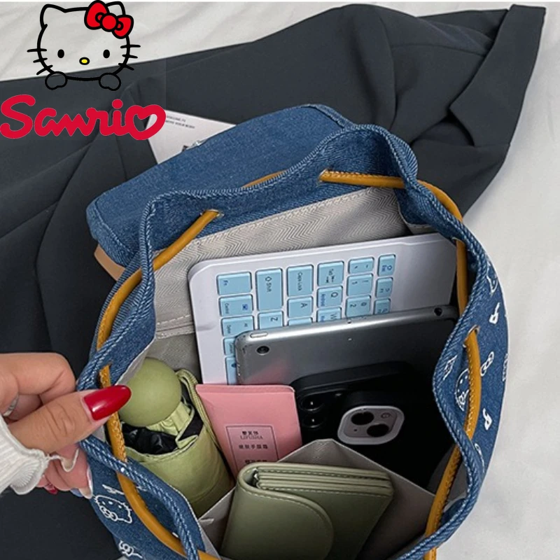 New Women's Backpack Fashion High Quality Women's Drawstring Backpack Cartoon Versatile Large Capacity Girls' Travel Backpack