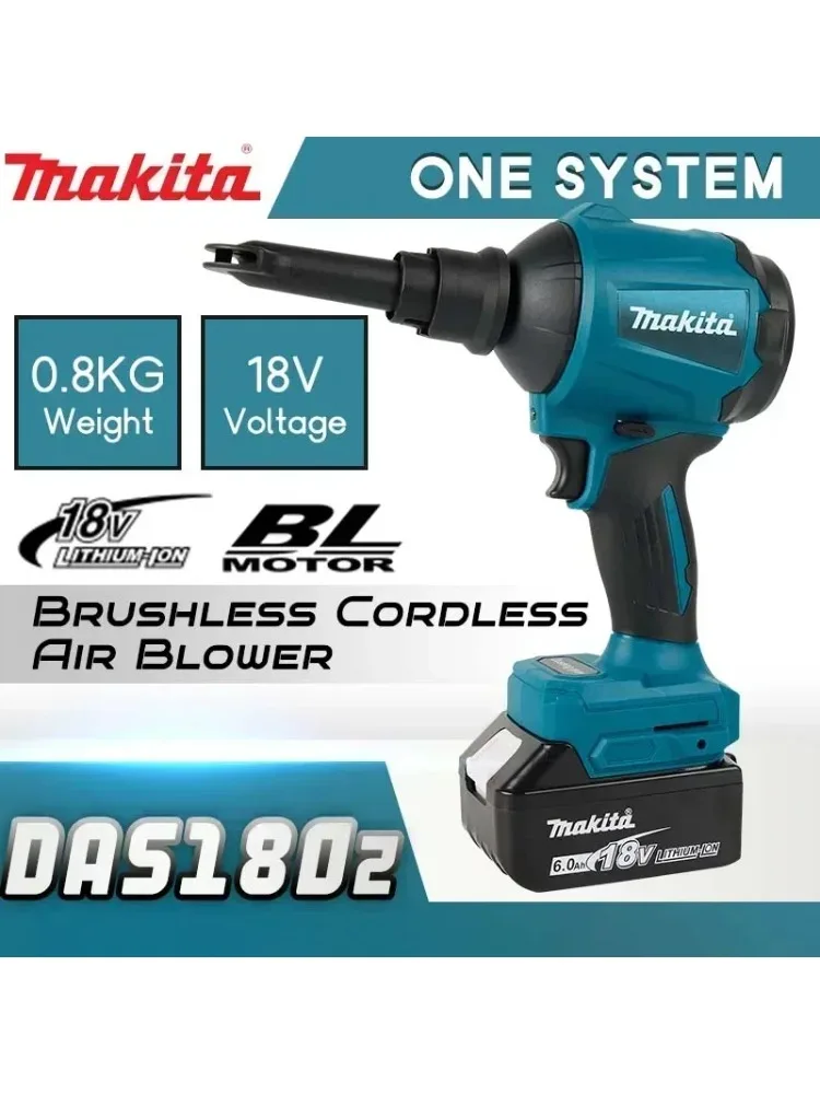 Makita DAS180Z 18V Li-ion LXT borstelloze draadloze luchtblazer Oplaadbare, op batterijen werkende stofblazer voor schoonmaak- en doe-het-zelf-projecten - afbeelding 2