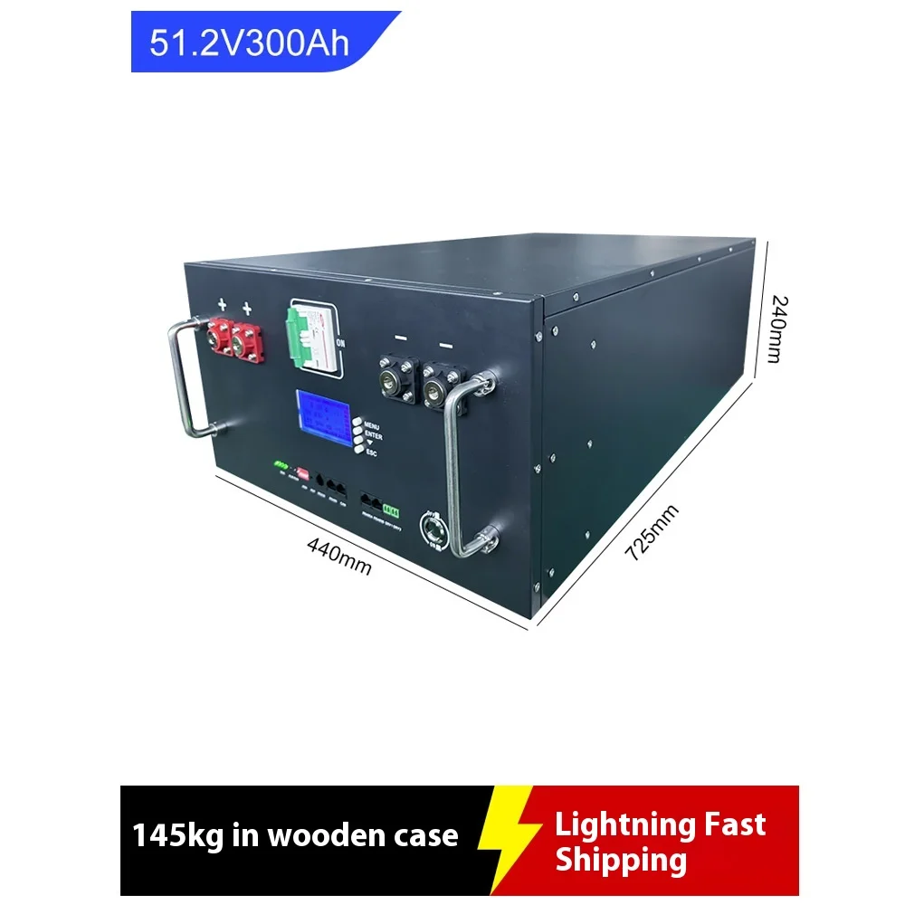 Bateria litowa do domowego magazynowania energii, fotowoltaiczna, 51,2 V, 300 Ah, 15 kWh