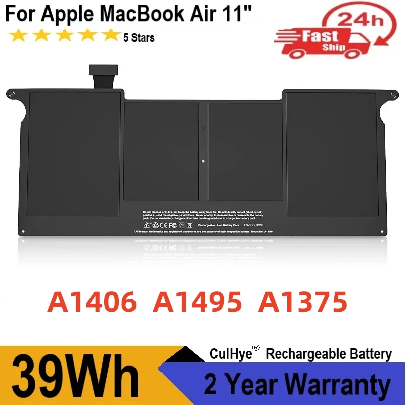 

Replacement Battery A1406 A1375 For Macbook Air 11" A1370 A1465 A1495 Rechargeable New Battery 4680mAh