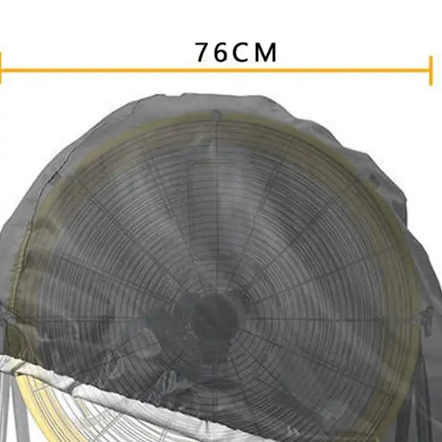 Waterproof Oxford Cloth Drum Fan Cover Dustproof Blower Protector With Drawstring For Outdoor Patio Garden