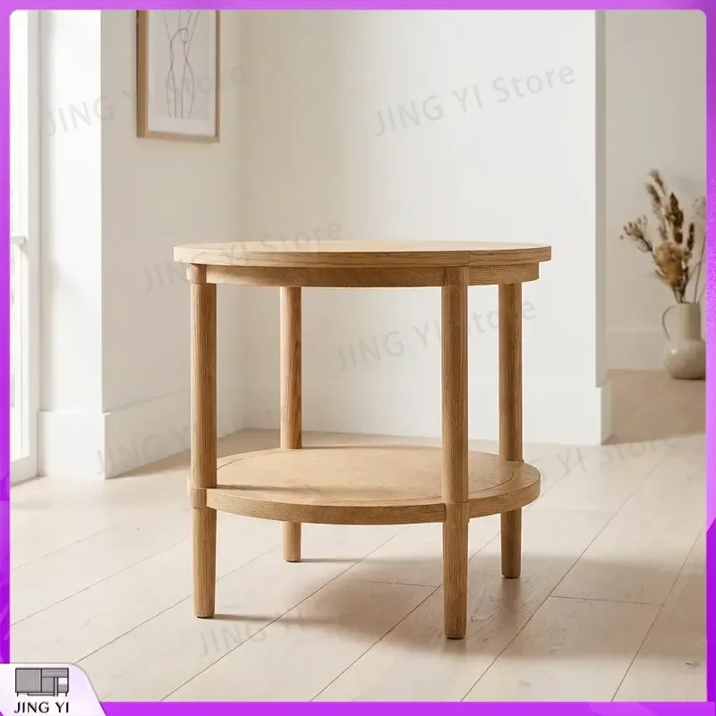 Modern Luxury Solid Wood Oak Sofa Side Table Durable Handmade High Quality Living Room Furniture for Home Office Study Desk