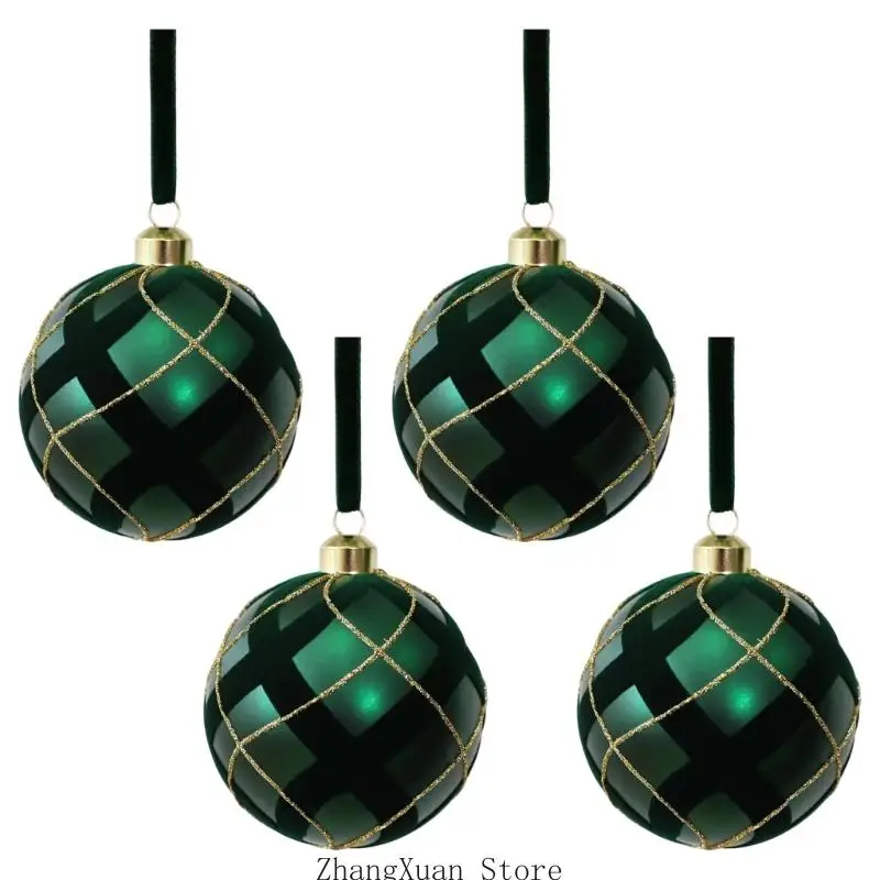 Baumschmuck-Set zum Aufhängen mit Goldverzierung für Feiertage, 3 x – Detail 8