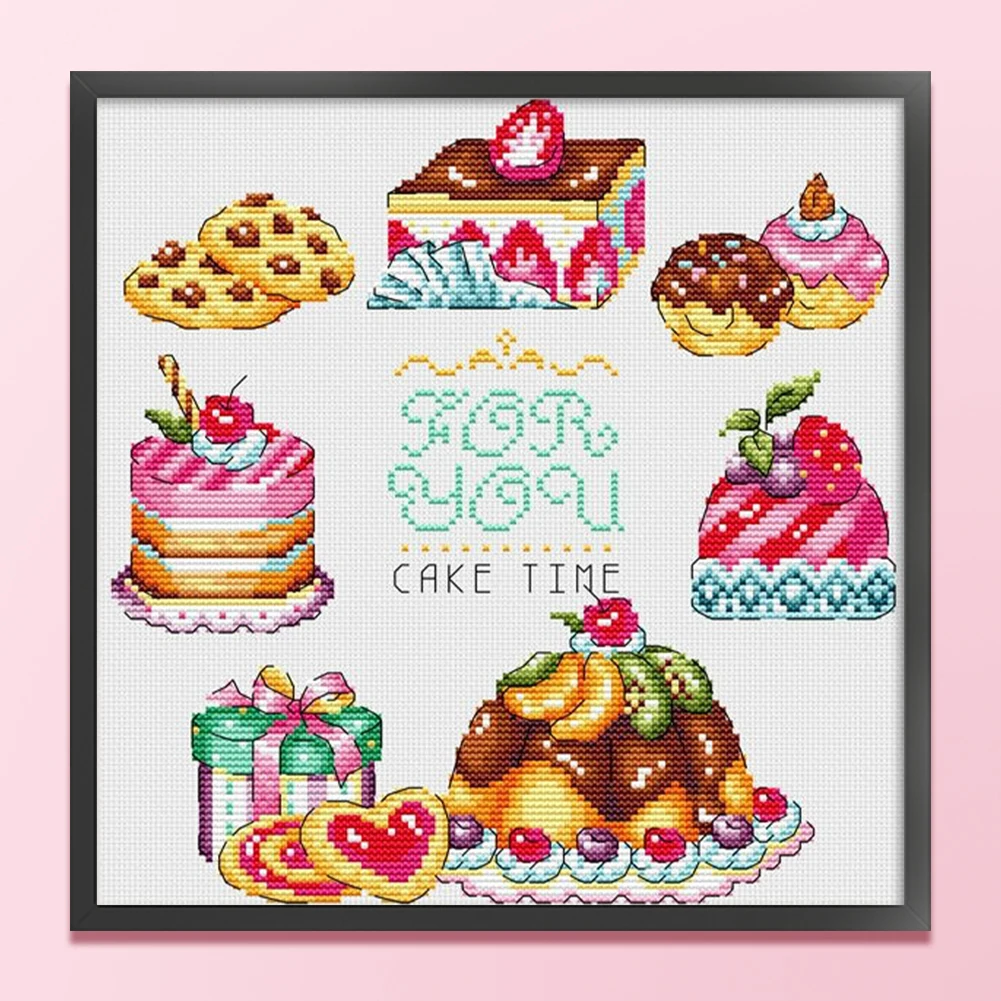 Partial Embroidery Eco-cotton Thread 11CT Printed Cartoon Cross Stitch Kit Art