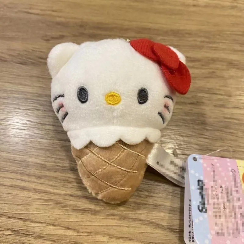 

Sanrio Cartoon Hello Kitty Ice Cream Plush Keychain Pendant Kawaii Daily Backpack Personalized Fashion Accessories Holiday Gifts