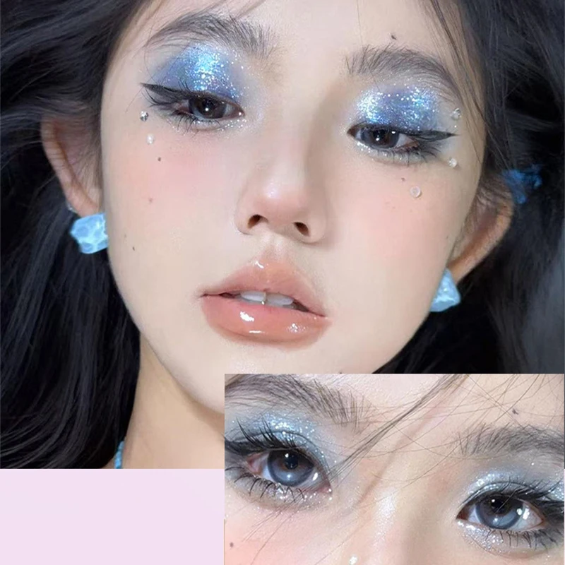 Camaleão sombra de olho líquida perolada shimmer longa duração perolado fino espumante lantejoulas iluminador sombra maquiagem dos olhos