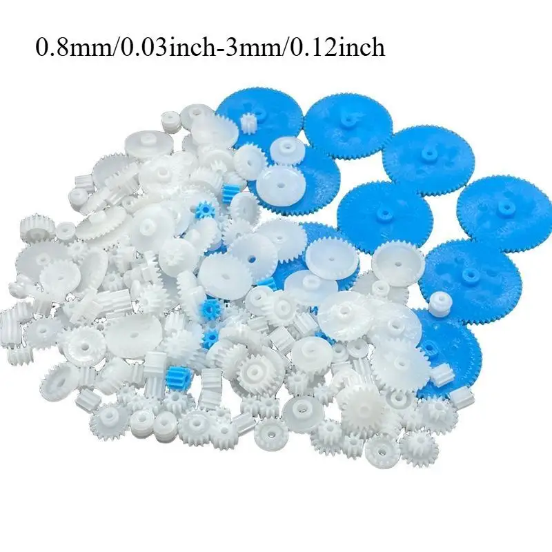 1 Set 200 Stück Gemischte Kunststoff-Zahnräder Tasche Motor Getriebe DIY Handgemachtes Spielzeug Zubehör – Detail 2