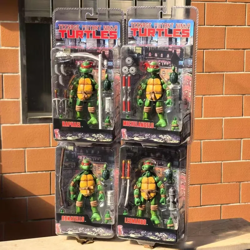 

In Stock Neca 4th Generation Teenage Mutant Ninja Turtles Anime Figure 14cm Street Light Model Doll For Birthday Collection Gift