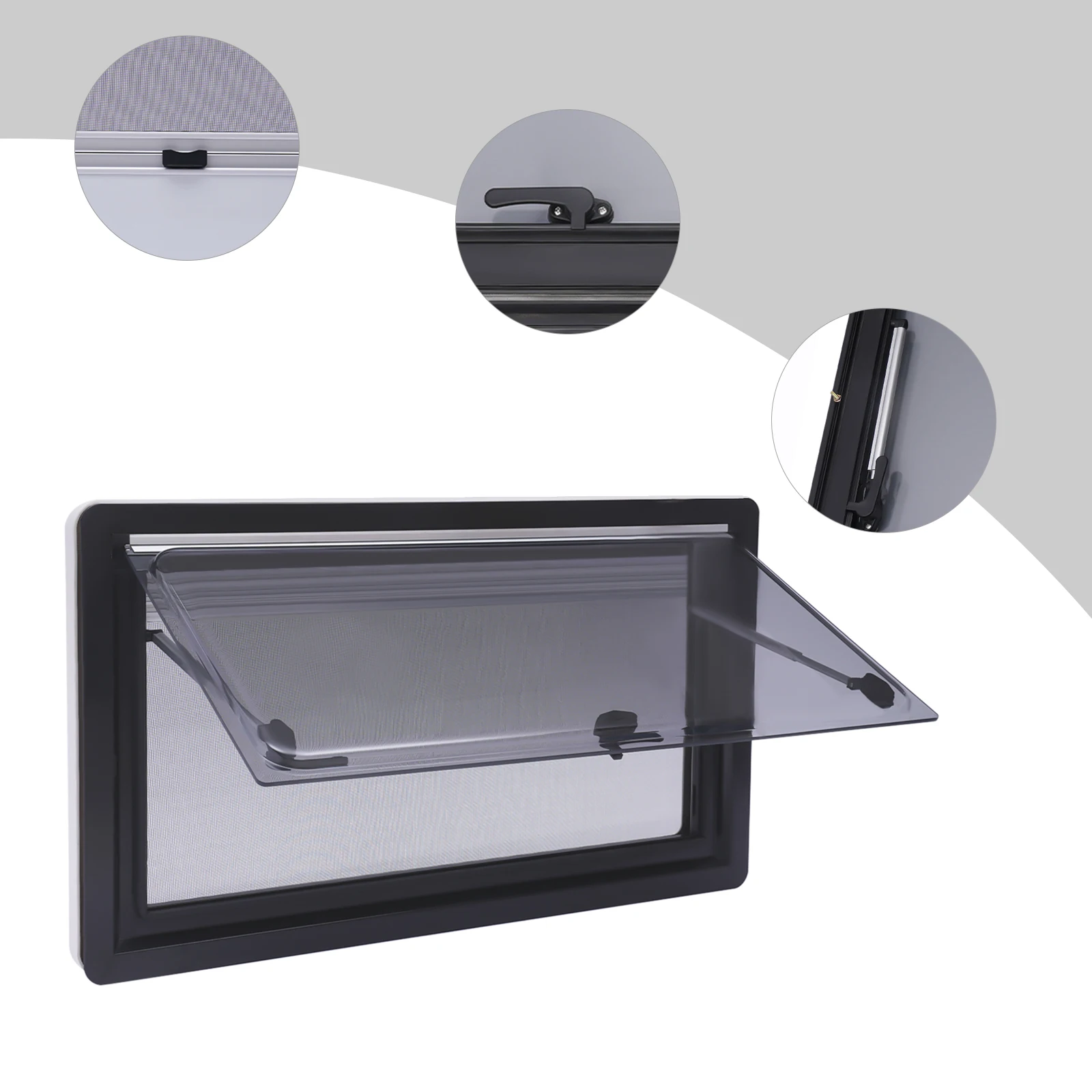 

Окна для автодомов, боковые окна 70 ° Максимальный угол открывания, вентиляционное окно для каравана (экстраполирированное)