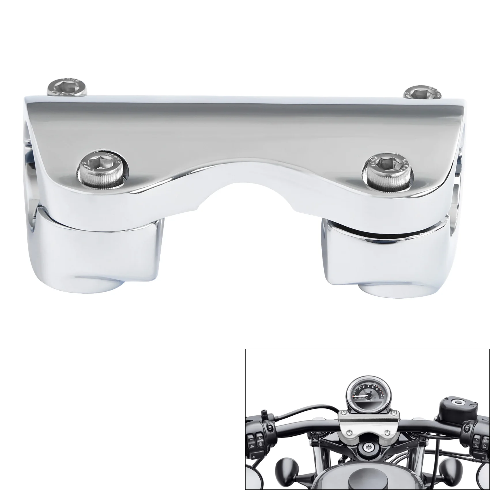

Motorcycle 1.25'' Handlebar Riser Top Clamp Fit For Harley Touring Road King Road Glide